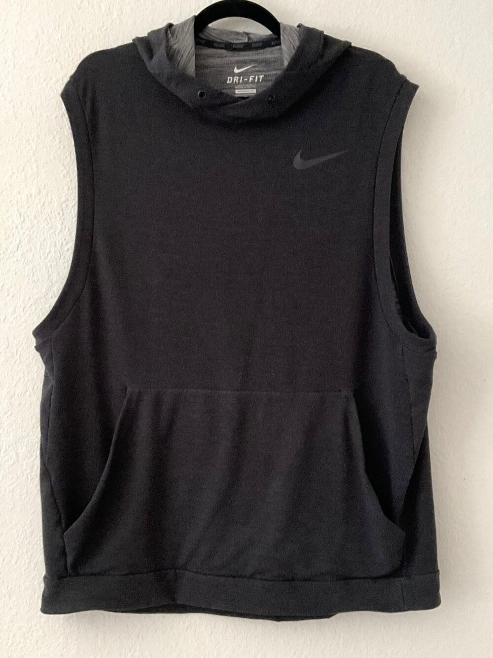 Nike Men’s Size XL Dri-Fit Touch Fleece Sleeveless Pullover Hoodie